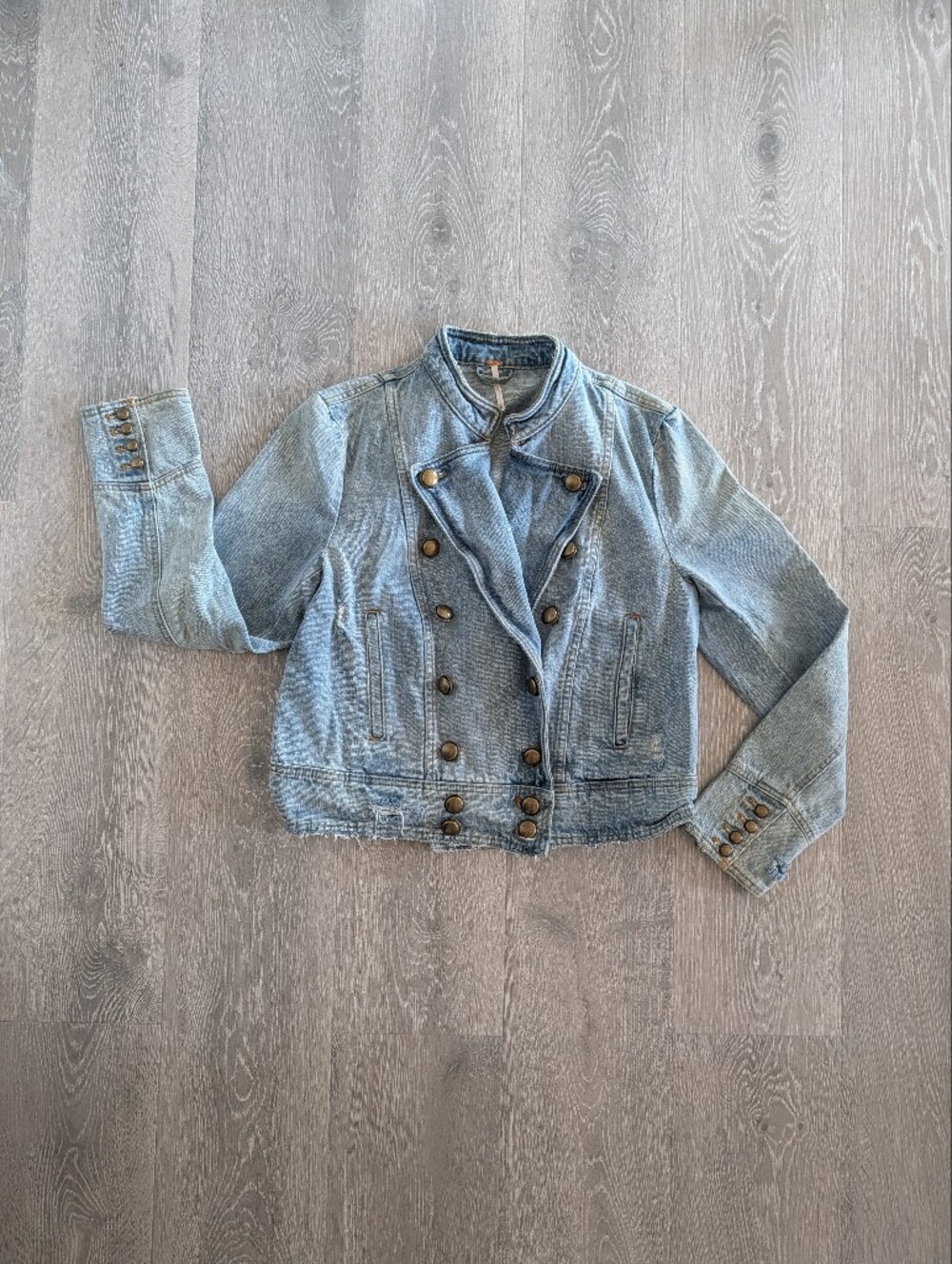 Free People Military Jean Jacket - Size M